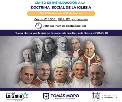 Abren curso virtual sobre Doctrina Social de la Iglesia
