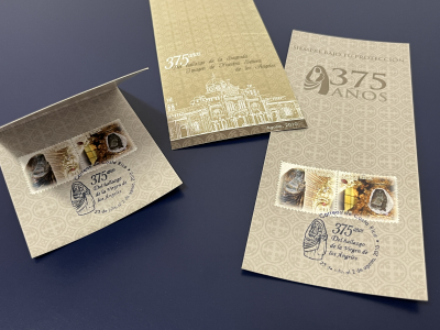 Devoción a La Negrita viaja por el mundo en estampillas