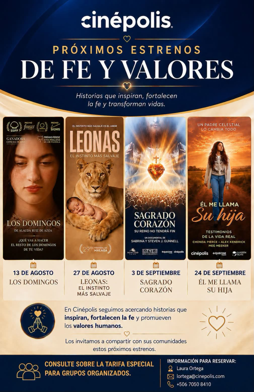 Películas de fe y valores llegan a los cines nacionales