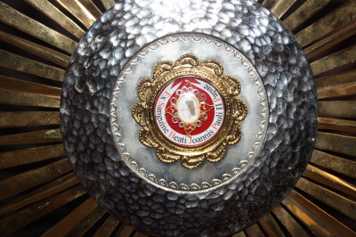 Reliquia (gota de sangre) del Papa San Juan Pablo II, que se custodia en la Parroquia de Paraíso, en Cartago.